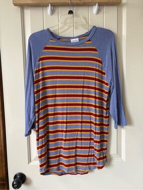 NWOT LuLaRoe Randy - Blue, Red & Yellow